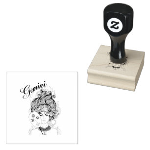 Gemini Zodiac Design Gummistempel