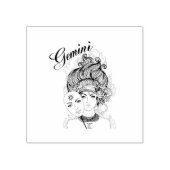Gemini Zodiac Design Gummistempel (Prägung)