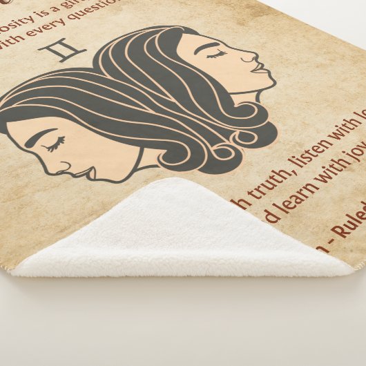 Gemini Zodiac Design w/ Curious Mind Affirmations Sherpadecke (3/4)