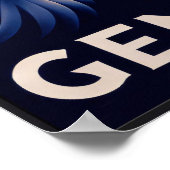 Gemini Zodiac Doves in Harmonie Poster (Ecke)
