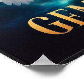 Gemini Zodiac Doves in Harmonie Poster (Ecke)