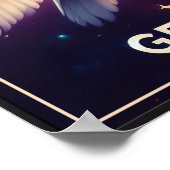 Gemini Zodiac Doves in Harmonie Poster (Ecke)