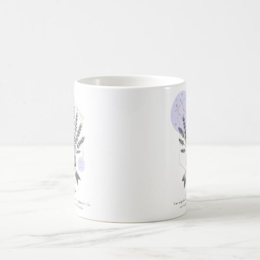 Gemini zodiac Geburtsmonat Geburtstag Blume Kaffeetasse (Mittel)