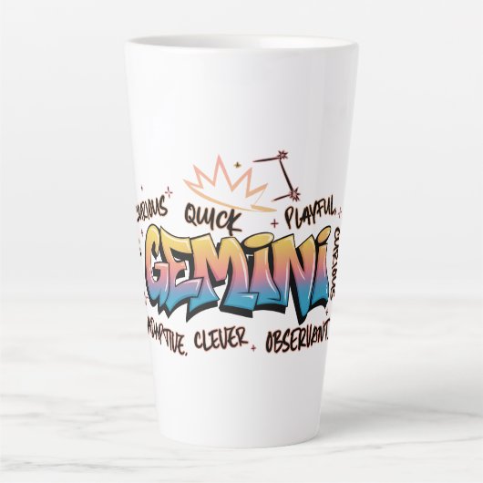 Gemini Zodiac Graffiti Milchtasse (Vorderseite)