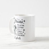 Gemini Zodiac Horoskop Individuelle Name Kaffeetasse (Vorderseite Links)
