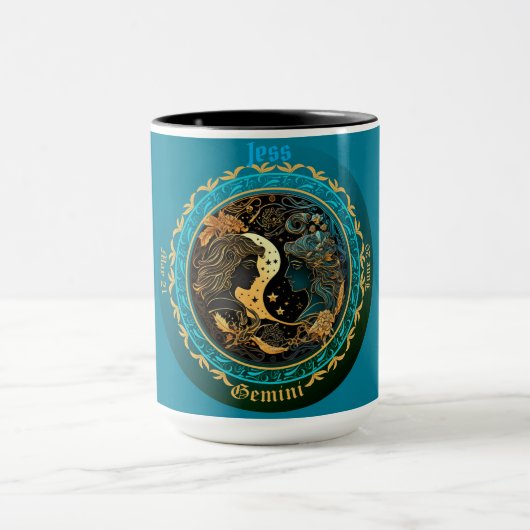 Gemini Zodiac individuell anpassbar Tasse (Zentrum)