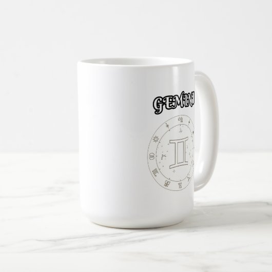 gemini zodiac kaffeetasse (VorderseiteRechts)