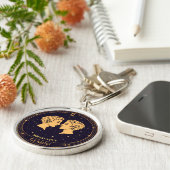 Gemini Zodiac Keychain with Birth Date Schlüsselanhänger (Seite)