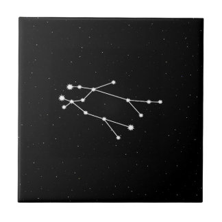 Gemini Zodiac Konstellation Moderne Schwarz & Weiß Fliese