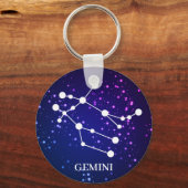 Gemini-Zodiac-Konstellation Schlüsselanhänger (Vorderseite)