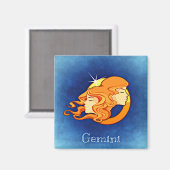 Gemini Zodiac-Magnet Magnet (Vorderseite/Rückseite)