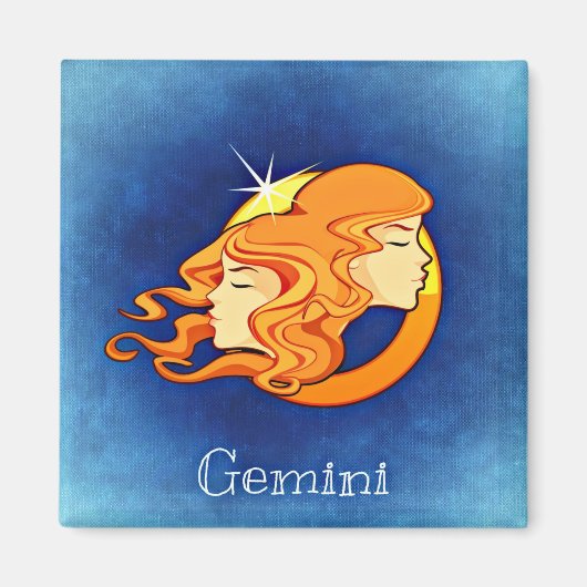 Gemini Zodiac-Magnet Magnet (Vorne)