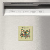 Gemini Zodiac Magnet Retro Style (In Situ (Geschirrspüler))