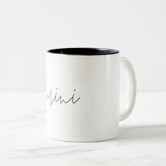 Gemini Zodiac Minimalistische Tasse (VorderseiteRechts)