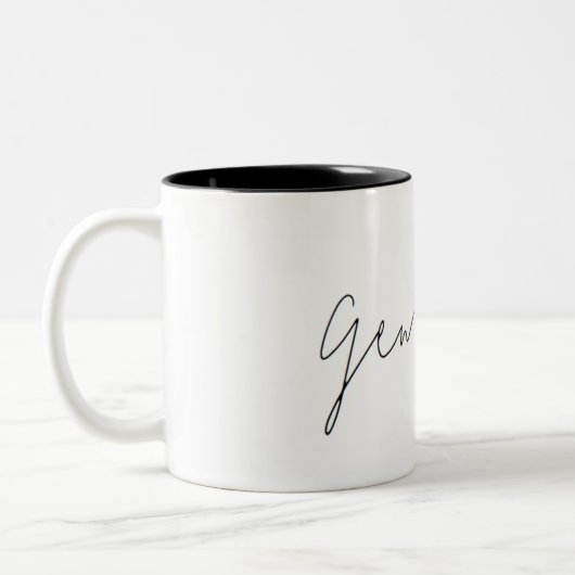 Gemini Zodiac Minimalistische Tasse (Links)