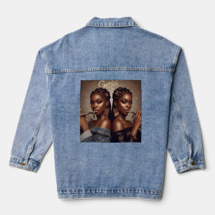Gemini Zodiac Musician Trumpet Tri-Blend-Shirt Jeansjacke