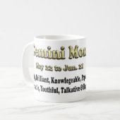 gemini Zodiac Mutter-Tag-Kaffeepause Tasse (Vorderseite Links)