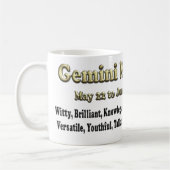 gemini Zodiac Mutter-Tag-Kaffeepause Tasse (Links)