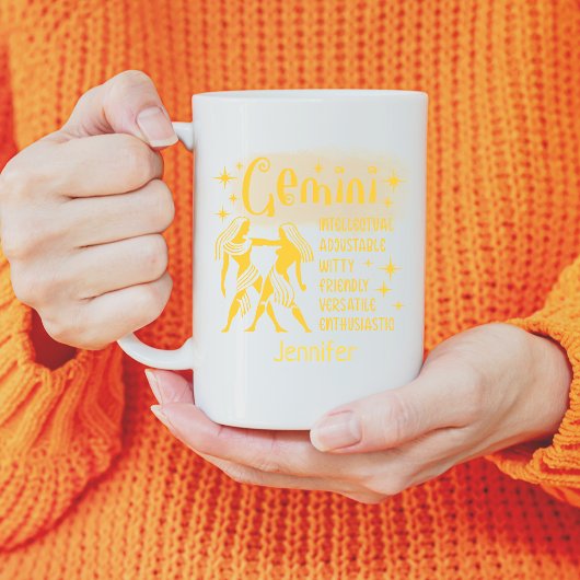 Gemini Zodiac Personalisierte Merkmale Horoskop Kaffeetasse