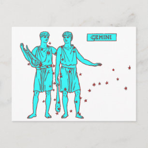 Gemini Zodiac Postkarte