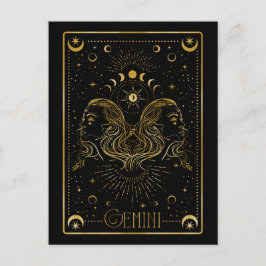 Gemini zodiac postkarte