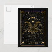 Gemini zodiac postkarte (Vorne/Hinten)