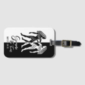 Gemini Zodiac Schild Schwarz-Weiß-Gepäckanhänger Gepäckanhänger (Vorderseite (Horizontal))