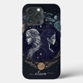 Gemini zodiac schwarz und gold Case-Mate iPhone Fa Hülle (Rückseite)