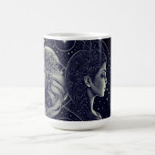 Gemini zodiac schwarz und gold kaffeetasse (Mittel)
