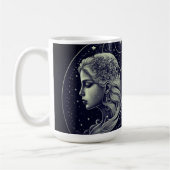 Gemini zodiac schwarz und gold kaffeetasse (Links)