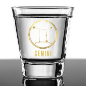 Gemini Zodiac Sign Astrologie Horoskop Gold Schnapsglas
