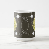 Gemini Zodiac Sign Astrologie Mandala Gelb Weiß Kaffeetasse (Mittel)
