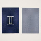 Gemini Zodiac Sign auf Blue Carbon Fibre Style (Vorne & Hinten)