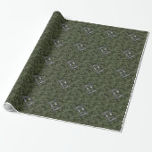 Gemini Zodiac Sign auf Green Digital Camouflage Geschenkpapier (Ungerollt)