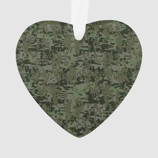 Gemini Zodiac Sign auf Green Digital Camouflage Ornament (Rückseite)