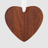 Gemini Zodiac Sign auf Mahogany Wood Style Ornament (Rückseite)