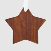 Gemini Zodiac Sign auf Mahogany Wood Style Ornament (Rückseite)