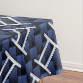 Gemini Zodiac Sign auf Navy Blue Carbon Fibre Prin Tischdecke (Beispiel)