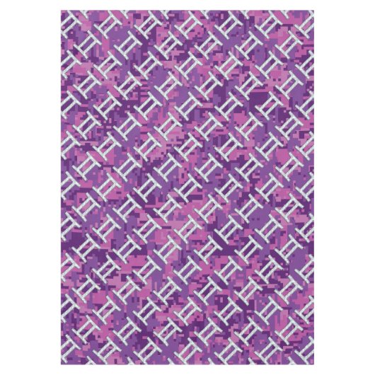 Gemini Zodiac Sign auf Pink Digital Camouflage Tischdecke (Vorderseite)