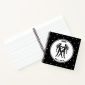 Gemini Zodiac Sign, Black & White Notebook Notizblock (Innenseite)