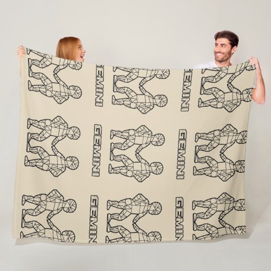 Gemini Zodiac Sign Blanket (transparent) Fleecedecke (Beispiel)