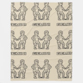 Gemini Zodiac Sign Blanket (transparent) Fleecedecke (Vorderseite)