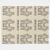 Gemini Zodiac Sign Blanket (transparent) Fleecedecke (Vorderseite (Horizontal))