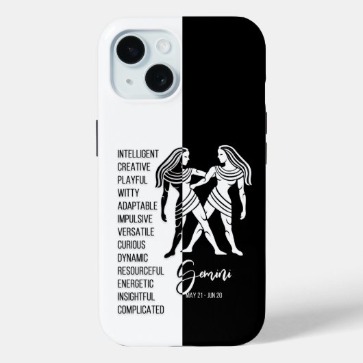 Gemini Zodiac Sign Case-Mate iPhone Hülle (Rückseite)