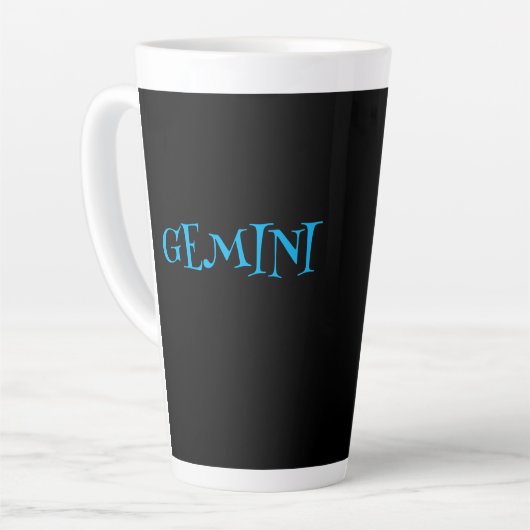 GEMINI ZODIAC SIGN COFFEE Latte Mug Milchtasse (Linke Ecke)