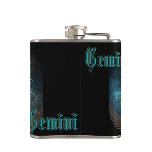Gemini Zodiac Sign Flachmann (Rückseite)