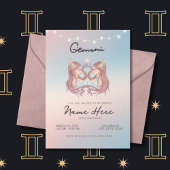 Gemini Zodiac Sign Geburtstag Einladung