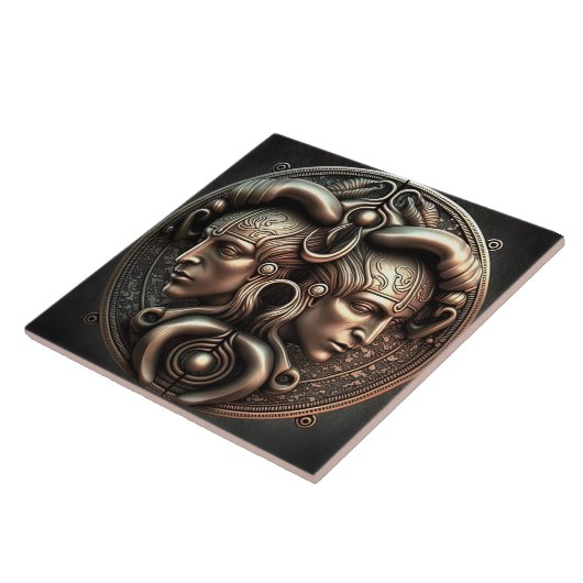 Gemini Zodiac Sign Gemini Horoskop Keramik Tile Fliese (Seite)