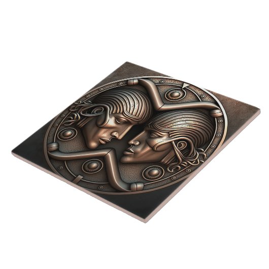 Gemini Zodiac Sign Gemini Horoskop Keramik Tile Fliese (Seite)