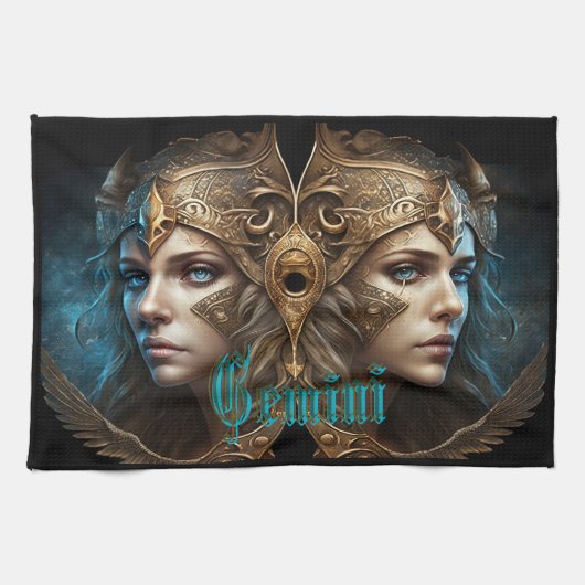 Gemini Zodiac Sign Geschirrtuch (Horizontal)